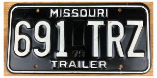 Missouri 1979 Trailer License Plate 691 - Trz