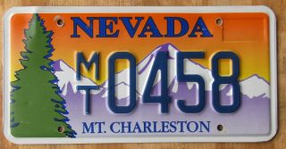 Nevada Mt Charleston License Plate 2010 0458