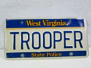 West Virginia Wv State " Trooper " Patrol License Plate Highway Police Trooper