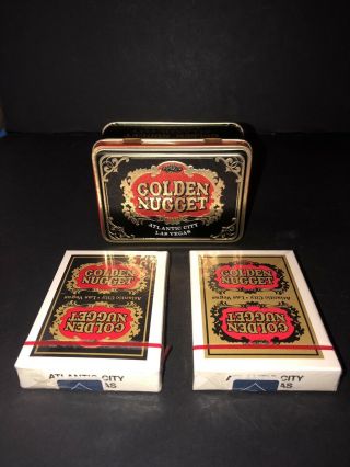 Golden Nugget Casino Playing Cards Type 6 With Tin Awesome