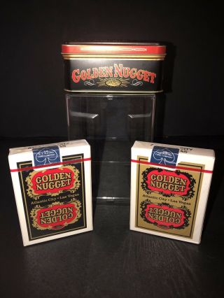 Golden Nugget Casino Playing Cards Type 6 With Tin Awesome 2