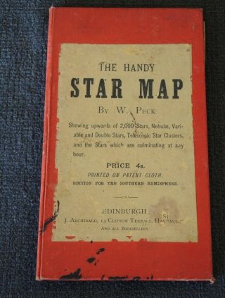 1880 The Handy Star Map – Sir William Peck (astronomy) Rare