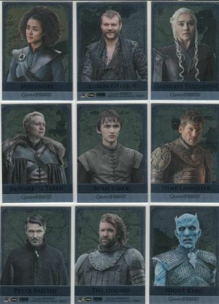 Rittenhouse Game Of Thrones Inflexions Mirror Relationship Chase Set 12 Cards