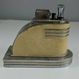 Vintage 1930 ' s Ronson Touch Tip Streamlined Lighter Cream Color 2