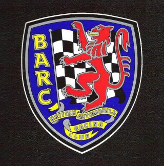 Vintage Sticker - Barc - British Automobile Racing Club - Medium Crest