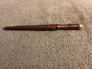Magiquest Wand Wood Grain & Gold Electronic Magic Quest Gaming Great Wolf Lodge