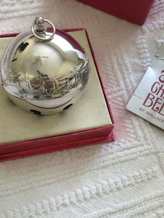 1972 Wallace Ltd Edition Silver Plated Sleigh Bell Christmas Ornament EUC 6
