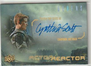 Aliens Autograph Auto Card Ar - Cd Cynthia Scott Signed Corporal Dietrich
