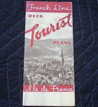 Cgt French Line Ss Ile De France Iso Deck Plan 1935
