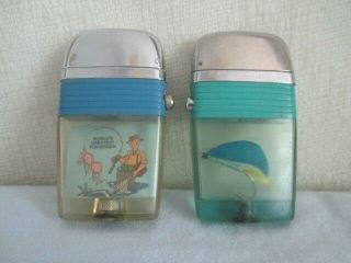 Vintage Scripto Fishing Lighters Worlds Greatest Fisherman Fly