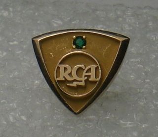 Vtg.  RCA Radio,  TV,  Electronics Co.  logo 10K emblem employee service award tie pin 2