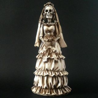 Catrina Figurine Bride Mexican Day of the Dead Folk Art 3