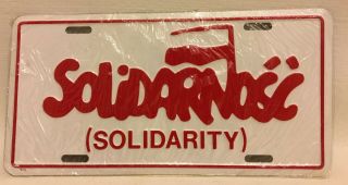 Vtg Poland Solidarnosc Solidarity Trade Union Lech Wałęsa Walesa License Plate