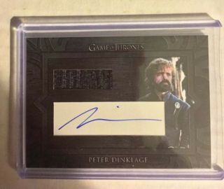 2019 Rittenhouse Game Of Thrones Inflexions Peter Dinklage/tyrion Cut Auto Relic