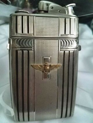 Evans Spitfire Lighter Case With Military Army Emblem Insignia