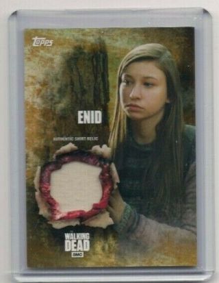 Walking Dead Season 5 Katelyn Nacon/enid Shirt Relic Card /99