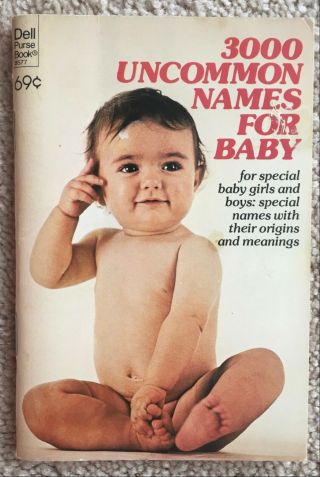 Dell Purse Book: 3000 Uncommon Names For Baby Booklet 1976