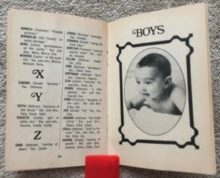 Dell Purse Book: 3000 Uncommon Names For Baby booklet 1976 5