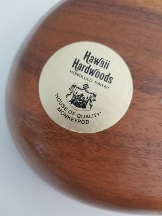Hawaii Hardwoods Monkey Pod Wood Pineapple Bowl Dish 10 1/4 