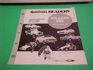 Appliance Industries Headers Application Guide 1976 Automotive Booklet