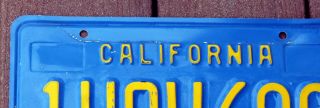 Vintage California Blue License Plate Pair 1991 Sticker 2