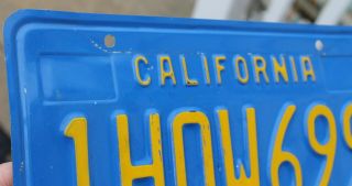 Vintage California Blue License Plate Pair 1991 Sticker 5