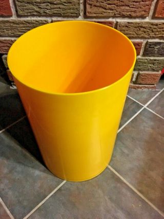 Bright Yellow Kartell Milano Plastic Trashcan By Beyterian Ltd Usa