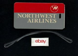 Northwest Airlines 1980 Plastic Luggage Tag Bowling Shoe Livery