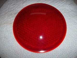 Vintage 12 " Glass Red Traffic Lens Signal