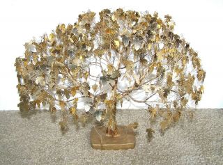Vintage Wire Gold Leaf Tree Large Kinetic Dream Tree