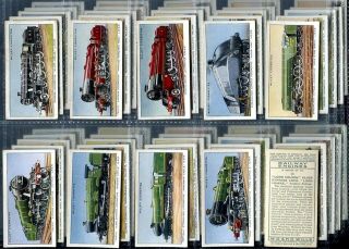 Tobacco Card Set,  Wd & Ho Wills,  Railway Engines,  Train,  Railroad,  1936
