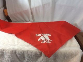 Vintage Red San Fermin 7 De Julio Pamplona Neckerchief Pre - Owned Must Have