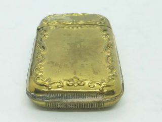 Antique Brass Match Safe Vesta Case 3