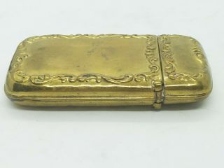 Antique Brass Match Safe Vesta Case 4