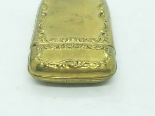 Antique Brass Match Safe Vesta Case 5