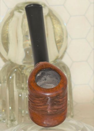Carved Sitter IMPORTED BRIAR Special Mechanism Bottom Push up TOBACCO PIPE 516 3