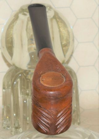 Carved Sitter IMPORTED BRIAR Special Mechanism Bottom Push up TOBACCO PIPE 516 4