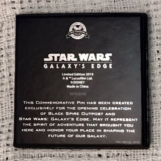 Limited Edition Disneyland Star Wars Galaxy’s Edge Grand Opening Media pin 2019 3