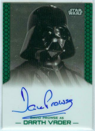 David Prowse As Darth Vader Topps Star Wars Chrome Perspectives Autograph Auto