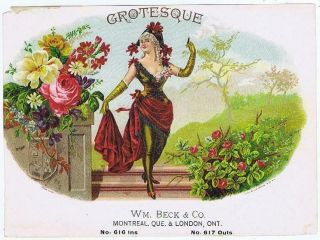 Grotesque Inner Sample Cigar Label Wm Beck & Co London Ont Neuman Lith Ny 3