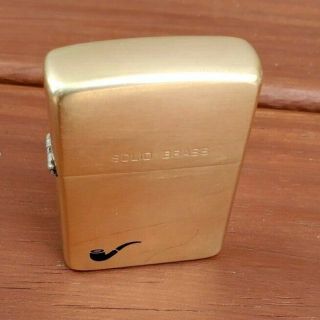 Vintage Solid Brass 1986 Zippo Pipe Lighter