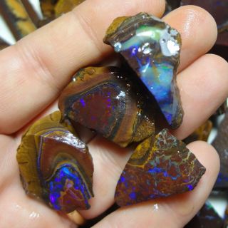 Natural Boulder Opal Rough Parcel From Koroit 4650 Carat Total Lapidary Hobby 3