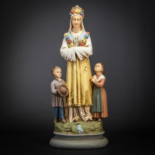 Virgin Mary Statue Our Lady Of La Salette Figure | Madonna Plaster Figurine 18 "