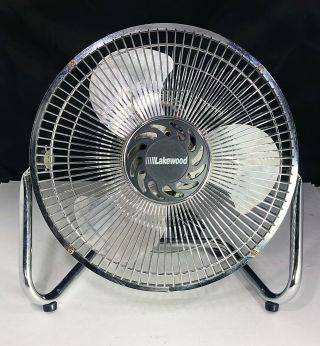 Chrome Lakewood Metal Blade 3 Speed Tabletop chrome frame Metal Fan A,  Cond. 2