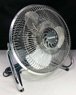 Chrome Lakewood Metal Blade 3 Speed Tabletop chrome frame Metal Fan A,  Cond. 3