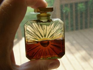 Antique Guerlain Vol De Nuit Perfume Bottle Lalique Crystal Glass Art Deco