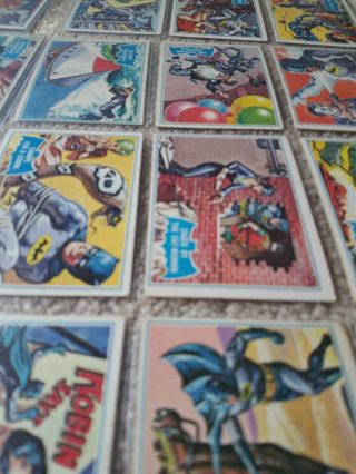 1966 Topps Batman Blue Bat Complete 44 Card Set Robin Adam W