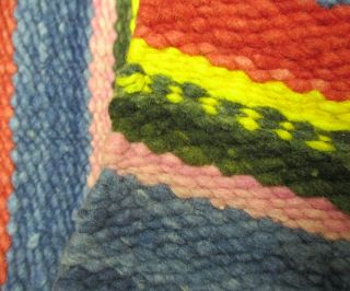 Antique Rio Grande Blanket Six Banded Wool Weaving Textile Rug 78x51 1890