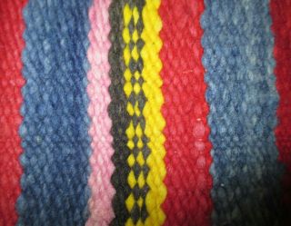 Antique Rio Grande Blanket Six Banded Wool Weaving Textile Rug 78x51 1890 3