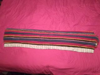 Antique Rio Grande Blanket Six Banded Wool Weaving Textile Rug 78x51 1890 7